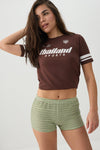 Striped Knit Micro Shorts