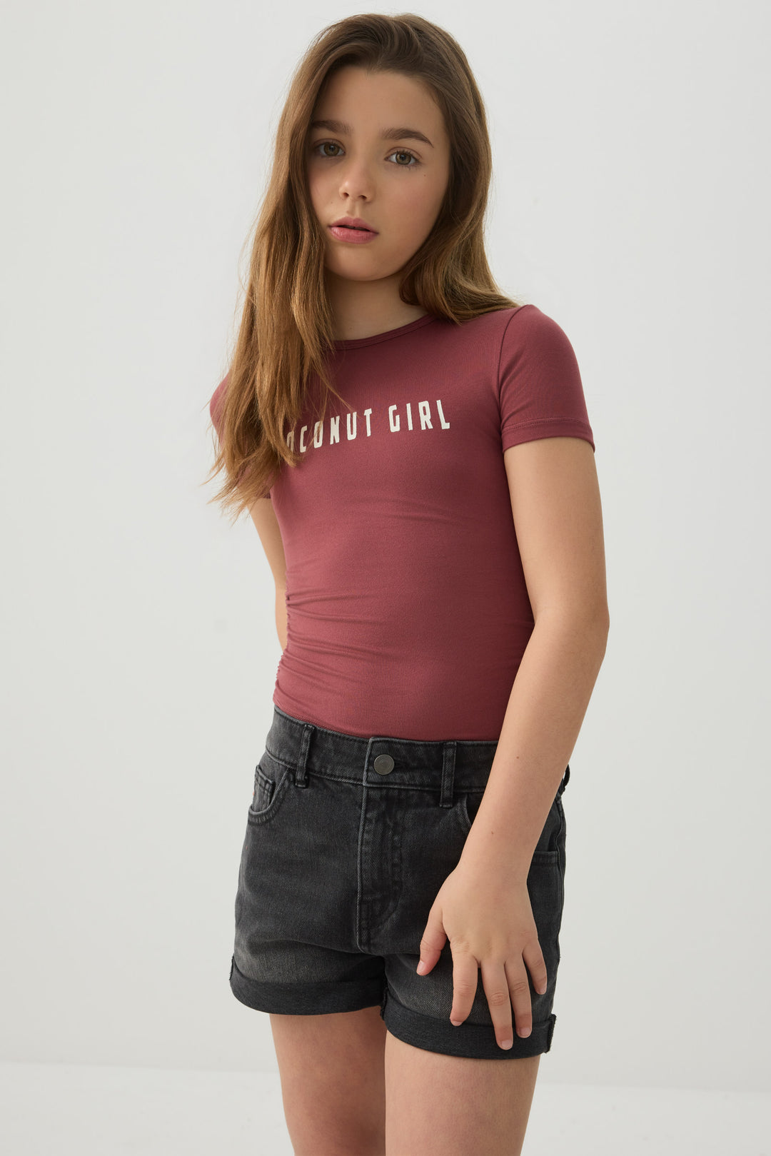 Rolled-Hem Denim Shorts