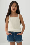 Rolled-Hem Denim Shorts