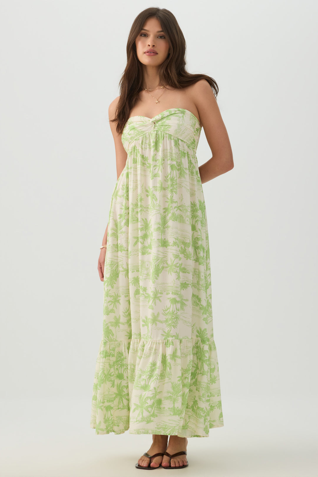 green emerald velvet dress Audra Slinky Jersey Cut Out Maxi Dress in Emerald Green main image 0