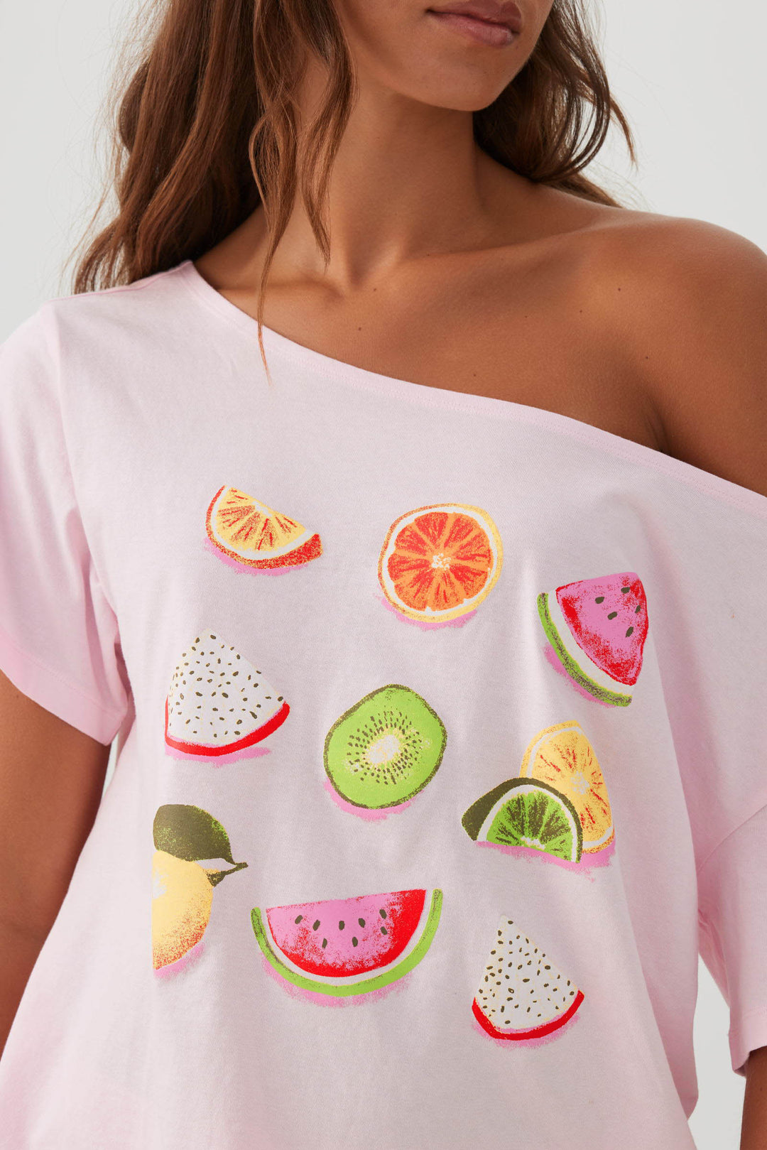 Oversized Off Shoulder PJ T-Shirt
