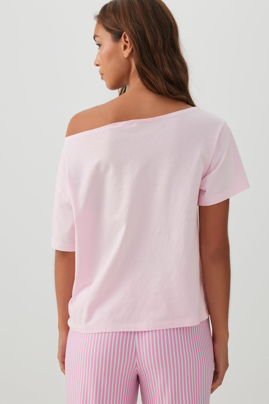 Oversized Off Shoulder PJ T-Shirt