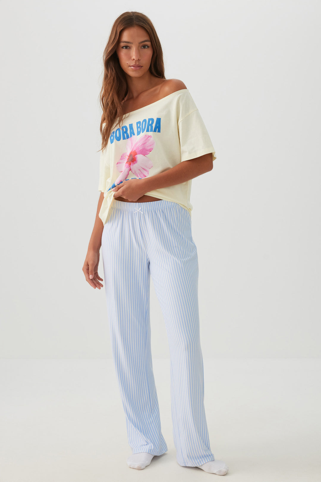 Printed Ultra Soft Straight Leg PJ Pants