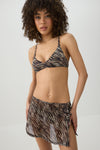 Cache-maillot à imprimé animalier