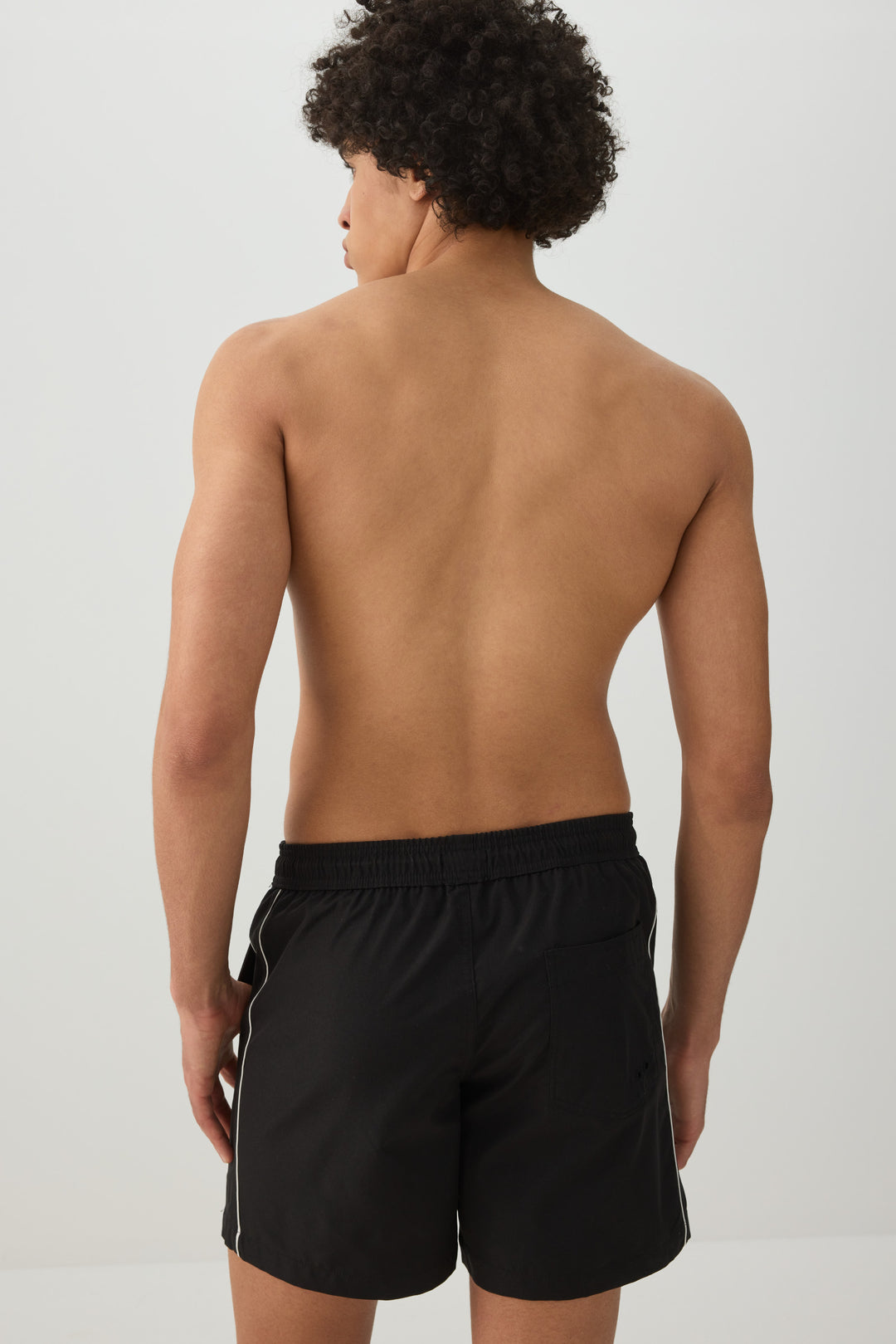 Contrast Piping Swim Trunks