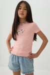 Ruched Side Printed T-Shirt