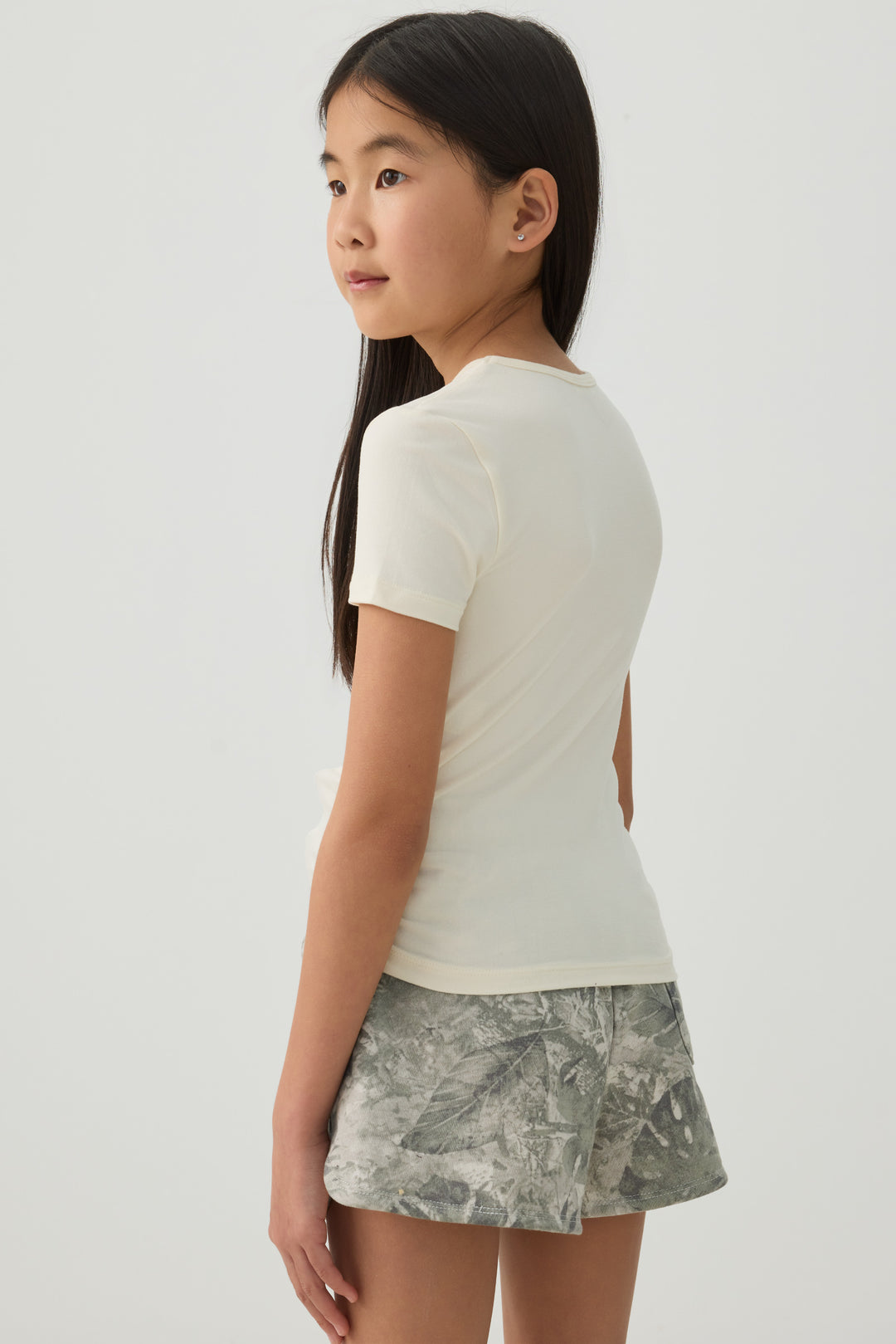Ruched Side Printed T-Shirt