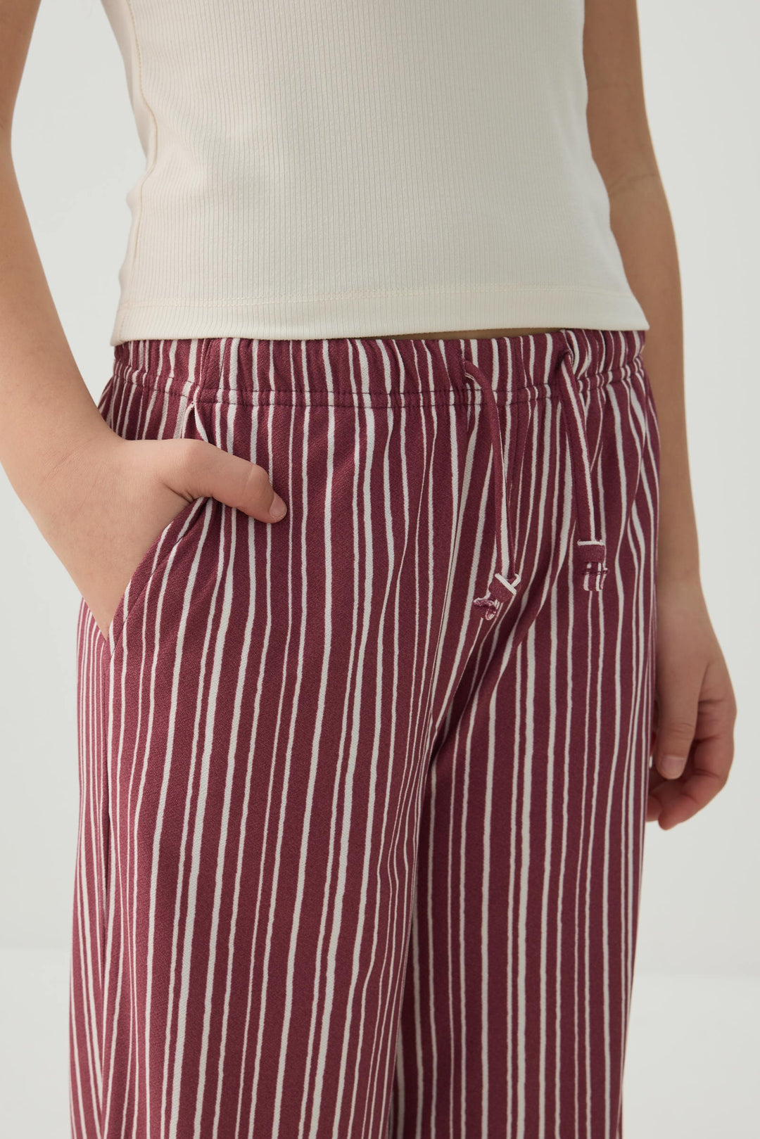 Pantalon large en crêpe imprimé