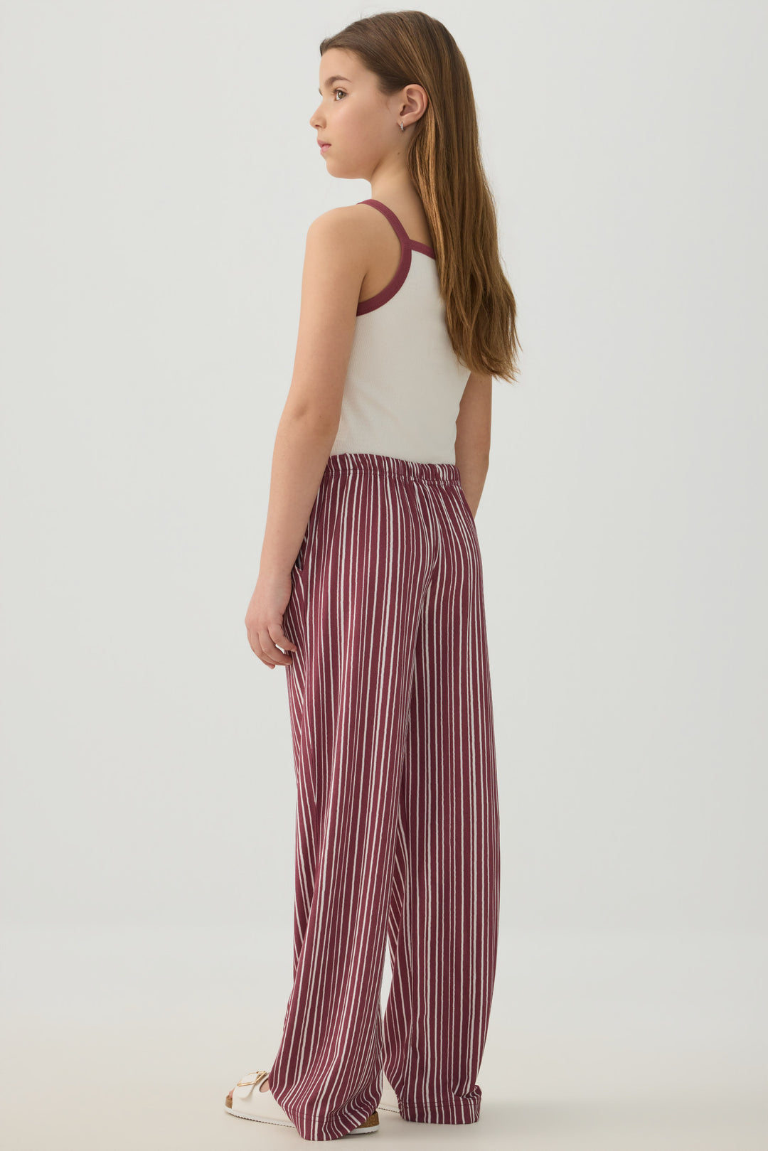 Pantalon large en crêpe imprimé