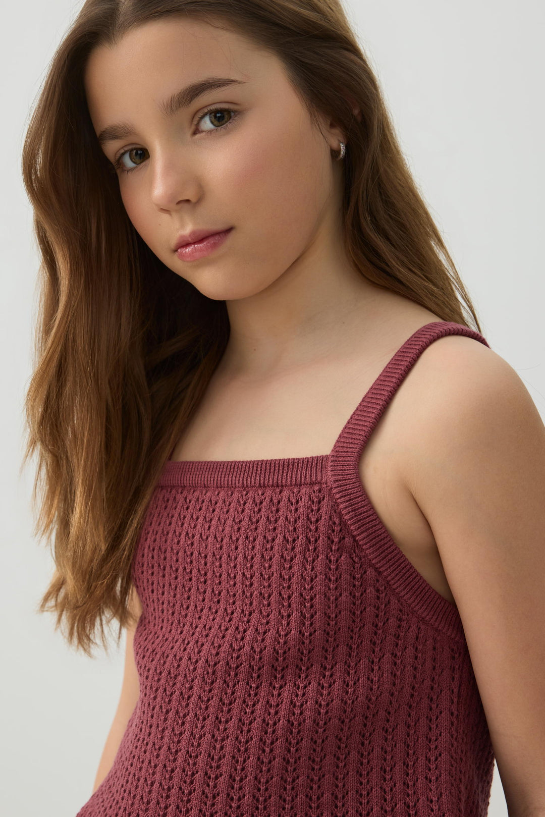 Textured Knit Peplum Tank