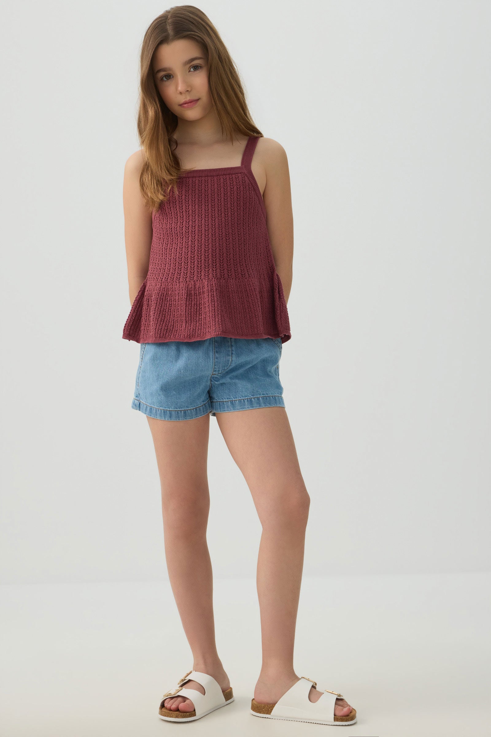 Textured Knit Peplum Tank – Ardene