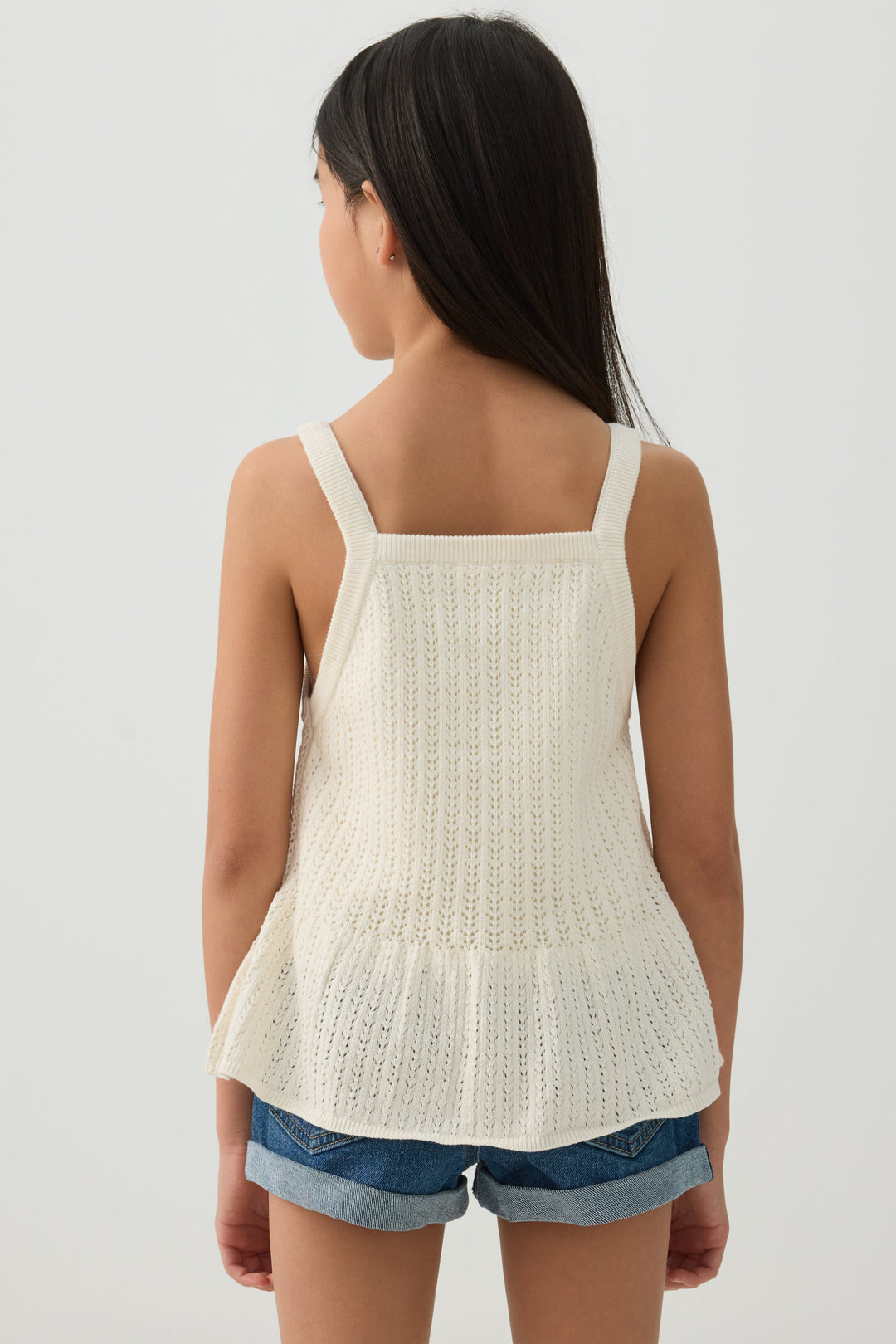 Textured Knit Peplum Tank