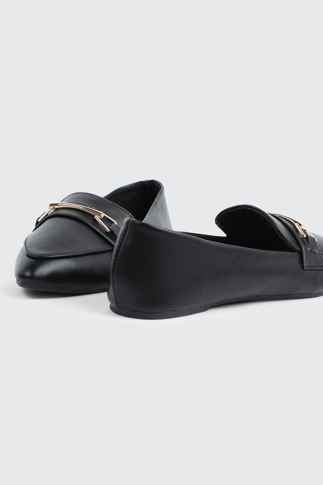 Faux Leather Pointed Toe Loafers