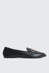Faux Leather Pointed Toe Loafers