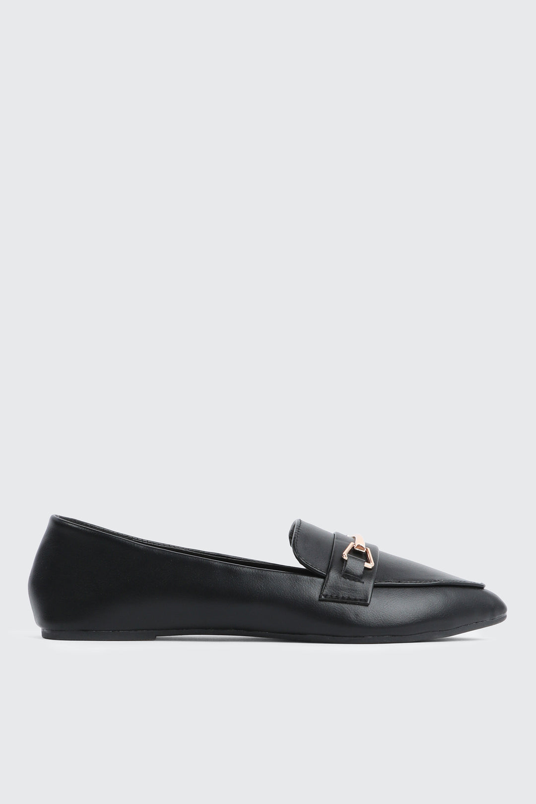 Faux Leather Pointed Toe Loafers