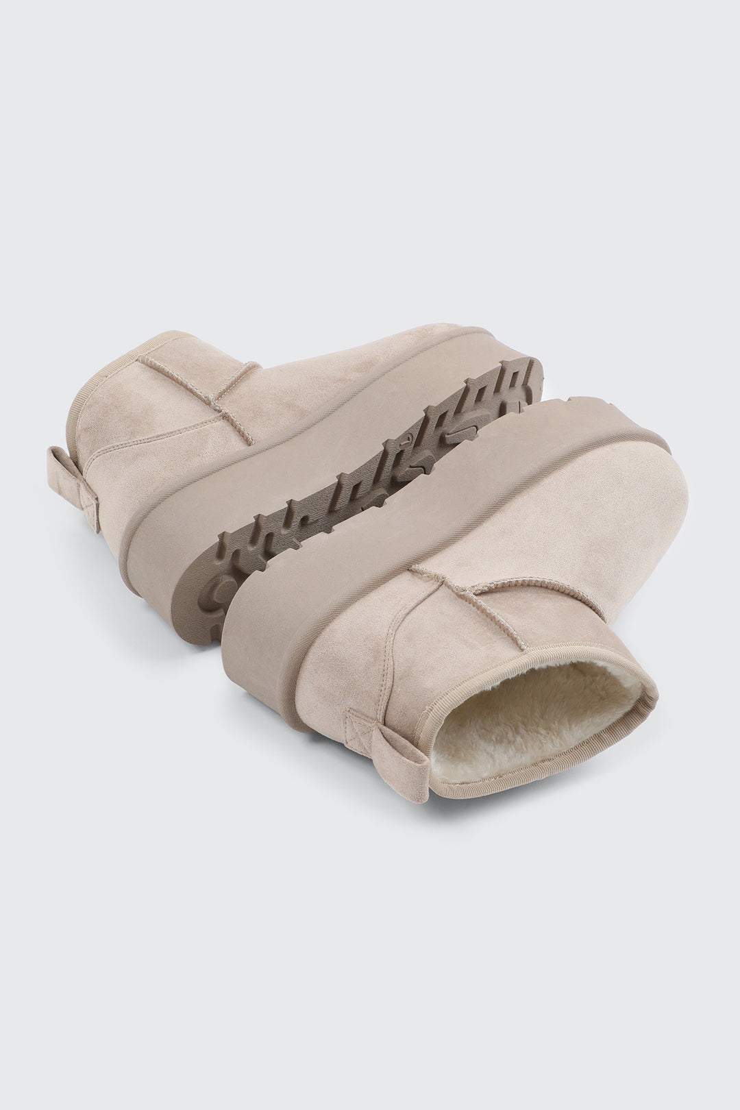 Mini Faux Sheepskin Platform Boots