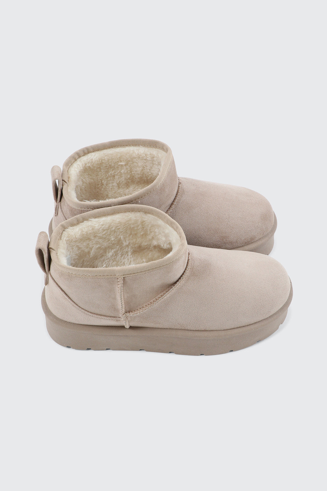 Mini Faux Sheepskin Platform Boots