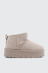 Mini Faux Sheepskin Platform Boots