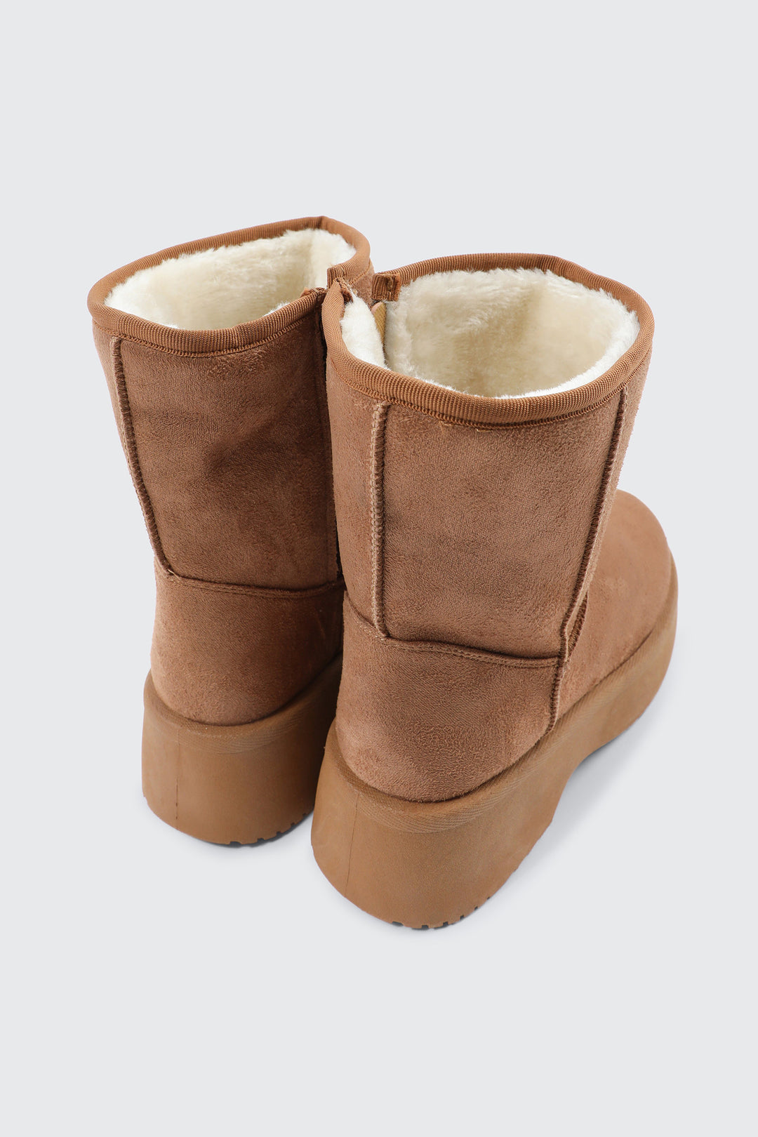 Chunky Platform Faux Sheepskin Boots