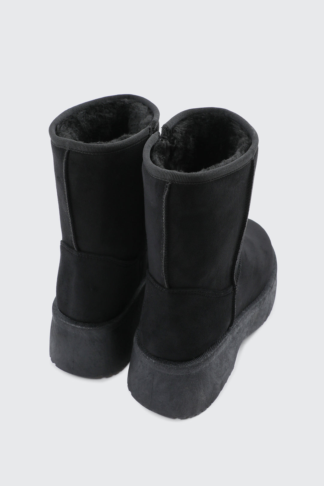 Chunky Platform Faux Sheepskin Boots