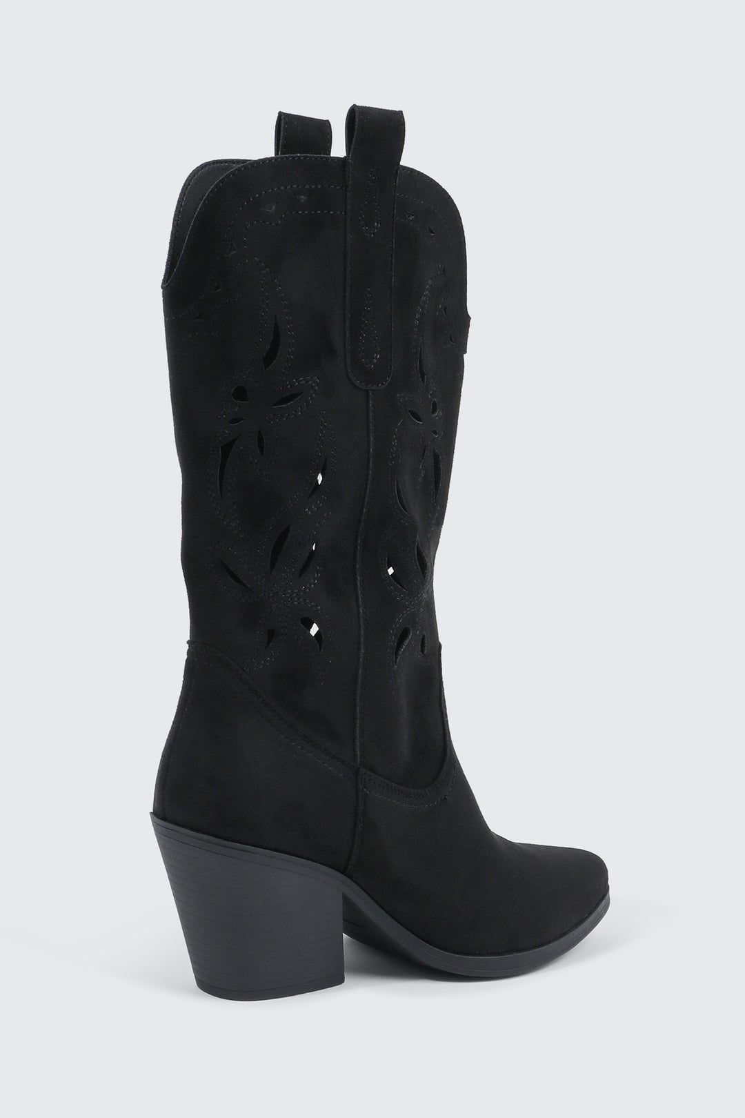 Bottes de cowboy à fleurs découpées