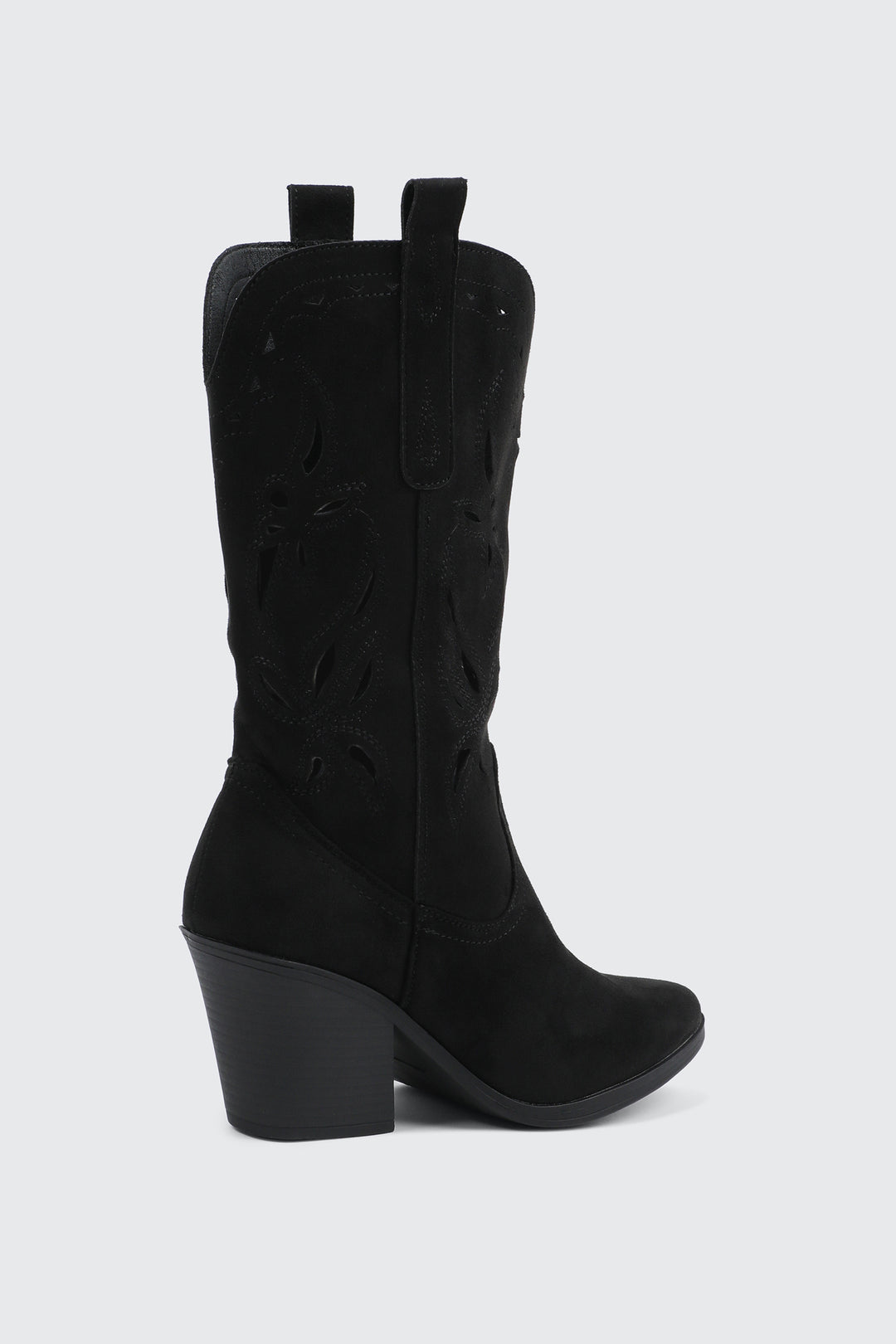 Bottes de cowboy à fleurs découpées