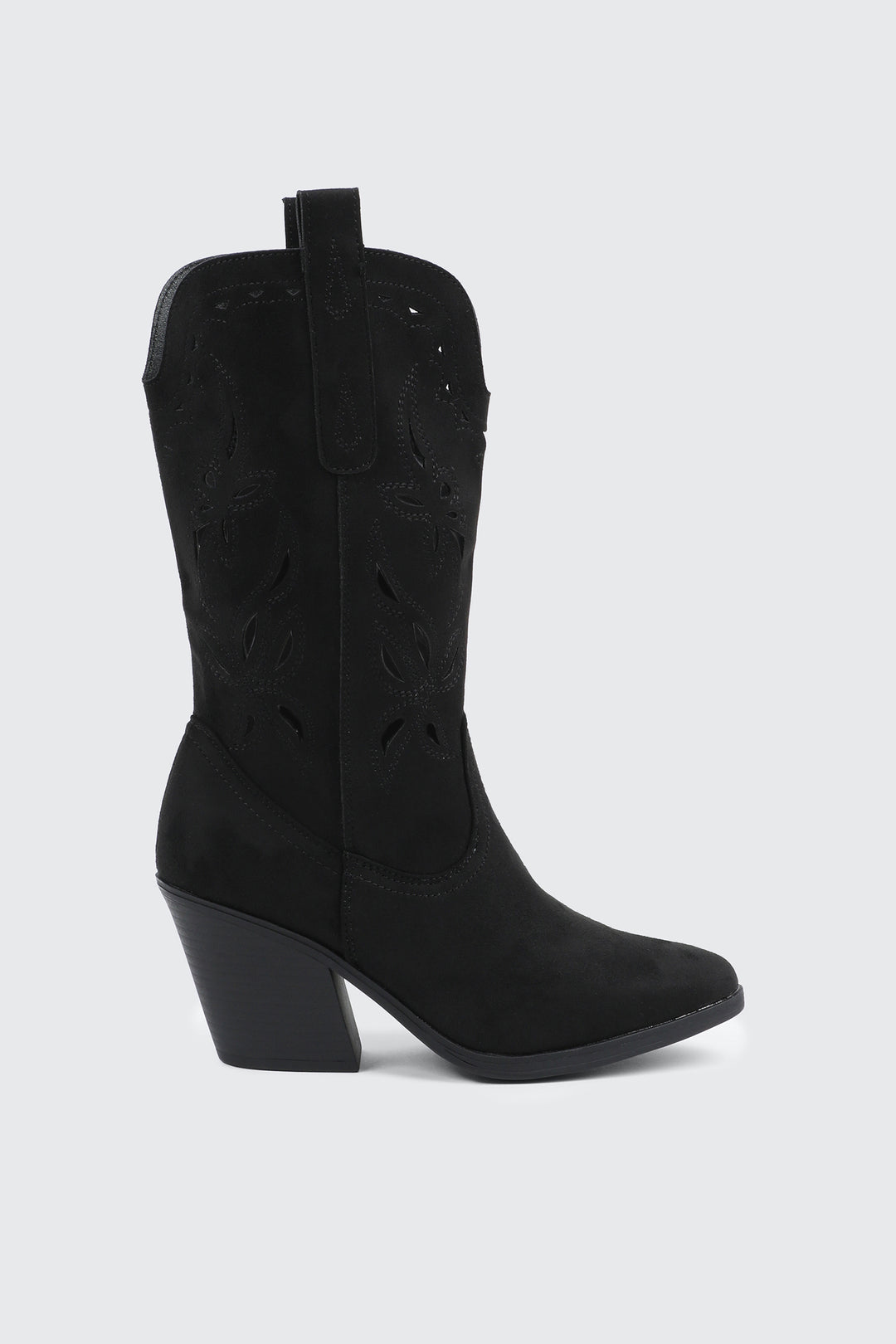 Bottes de cowboy à fleurs découpées