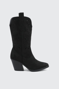 Floral Cutout Cowboy Boots
