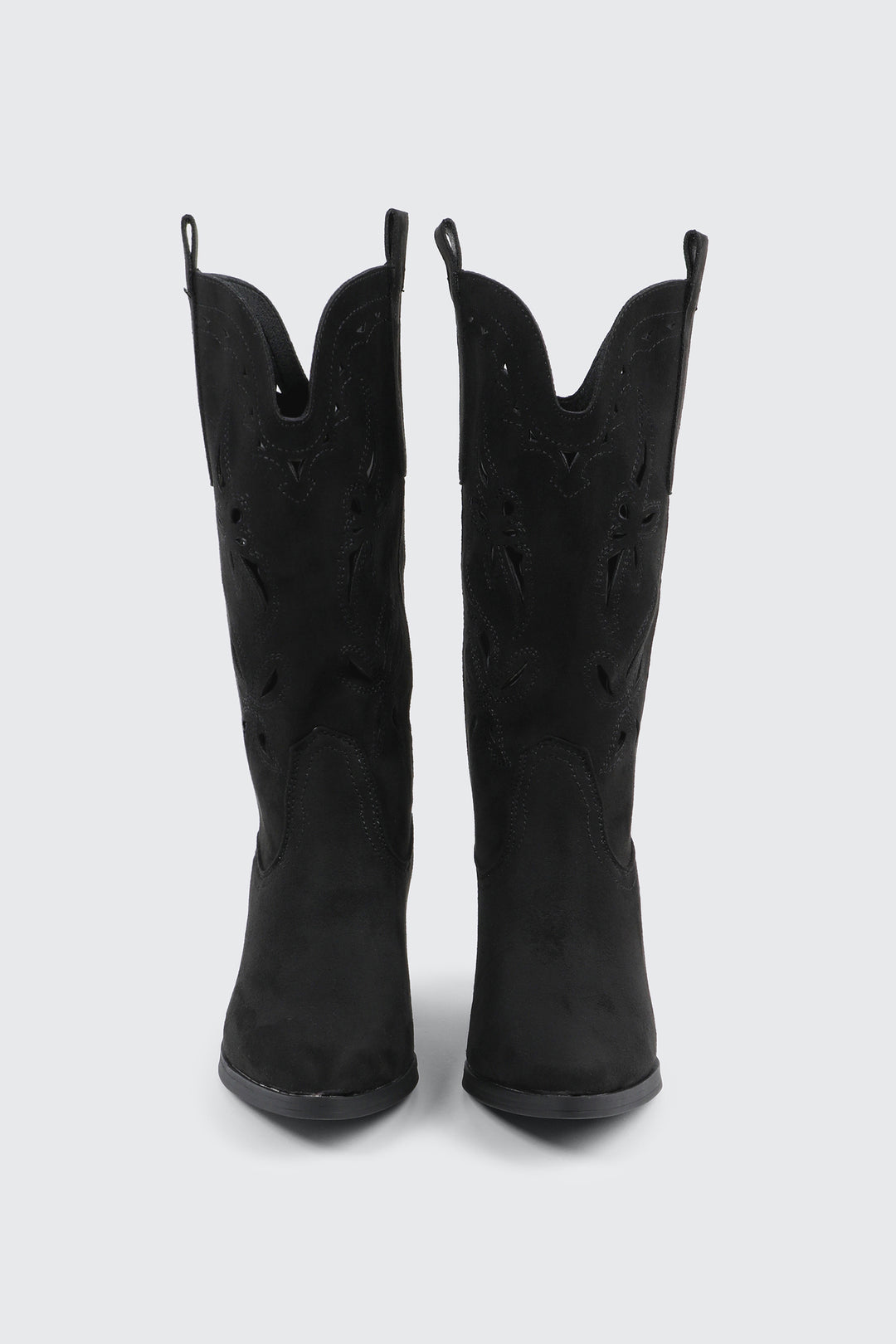 Bottes de cowboy à fleurs découpées