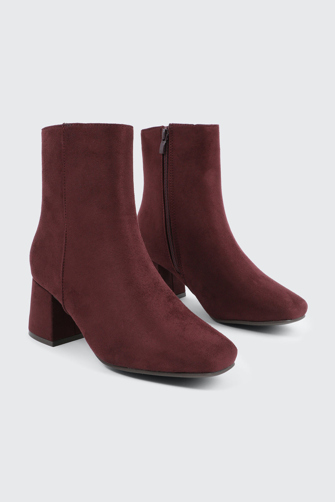 Faux Suede Ankle Boots