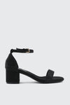 Faux Suede Block Heel Sandals