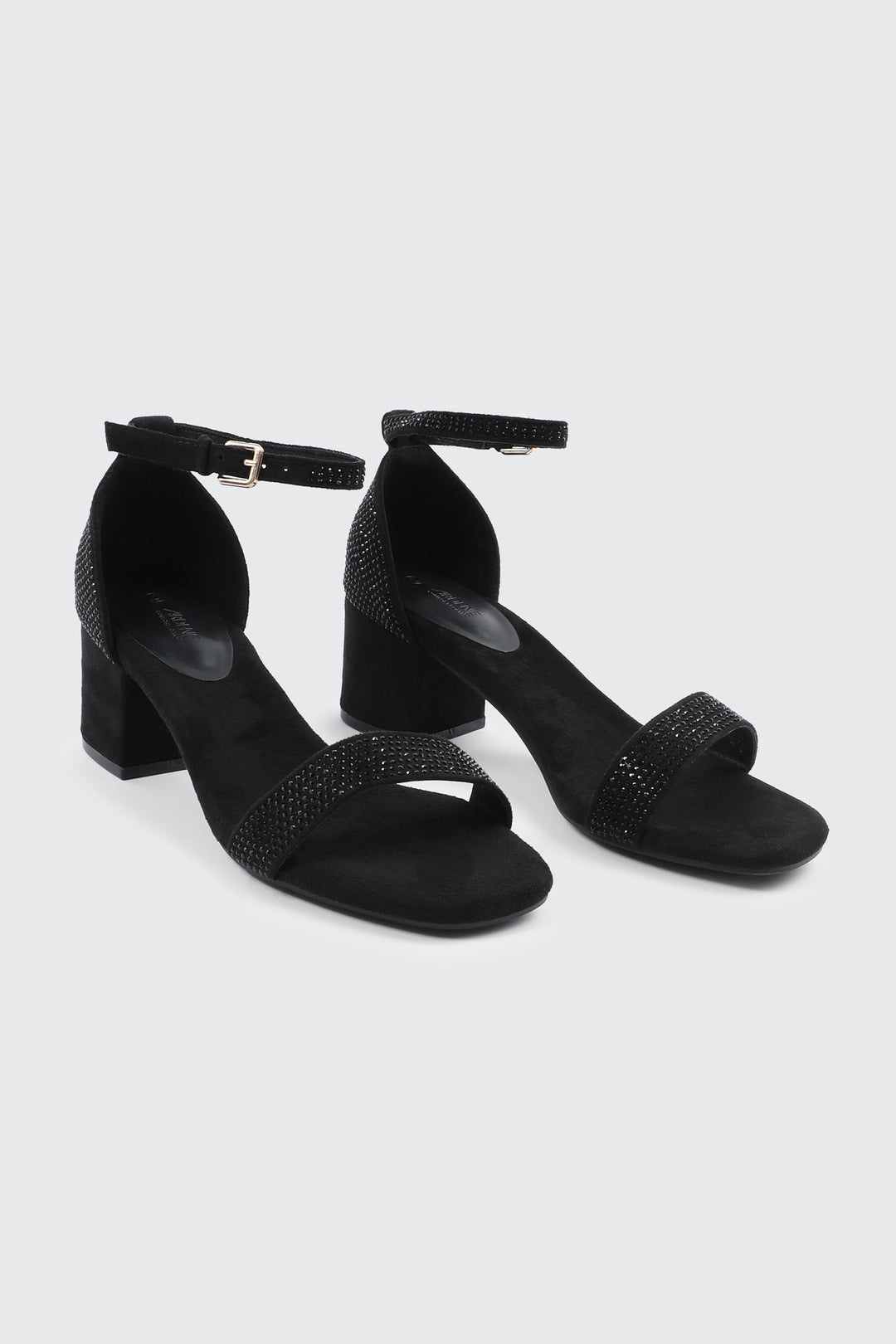 Faux Suede Block Heel Sandals