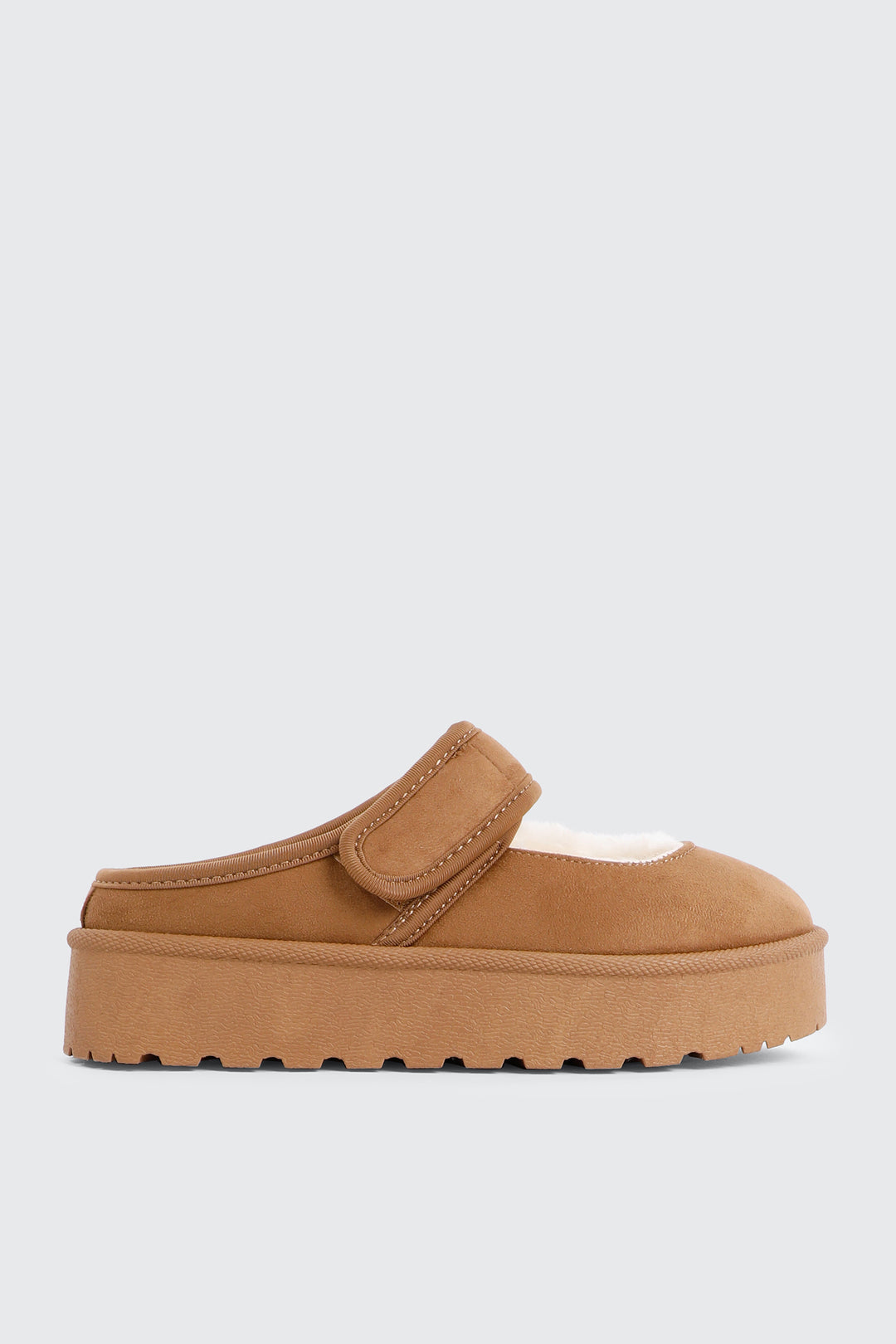 Faux Sheepskin Mary Janes