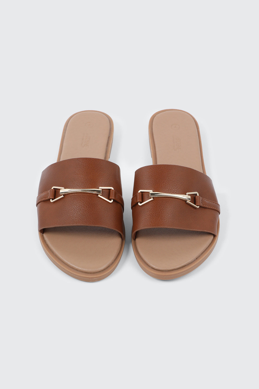 Metallic Ornament Flat Sandals