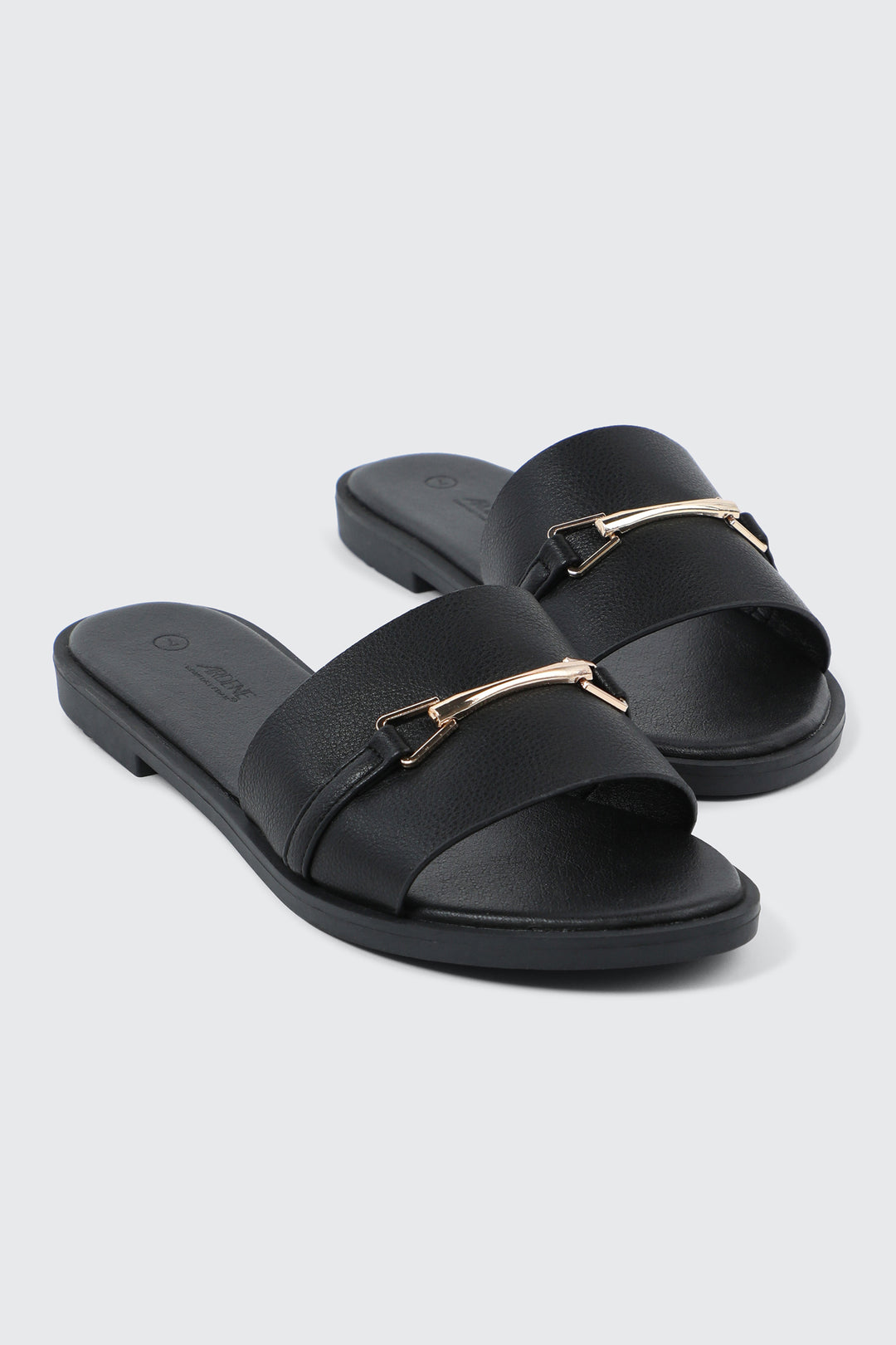 Metallic Ornament Flat Sandals