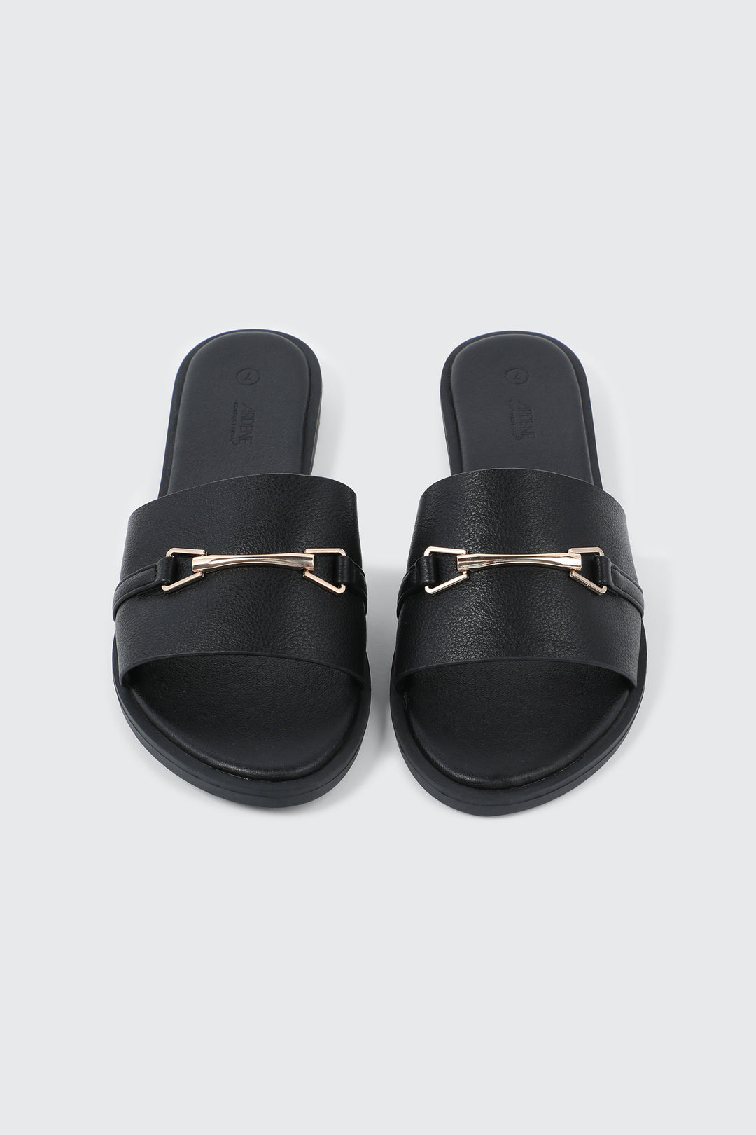 Metallic Ornament Flat Sandals