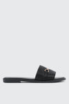 Metallic Ornament Flat Sandals