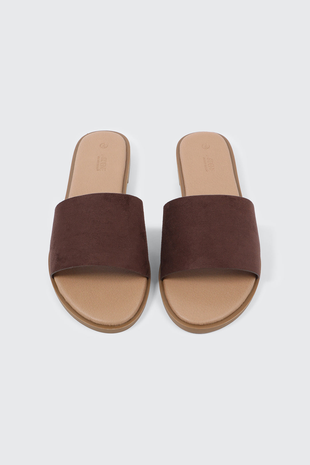Faux Leather One Band Flat Sandals