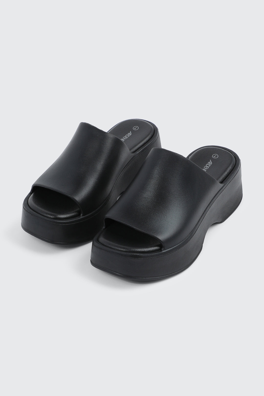 Square Toe Platform Slides