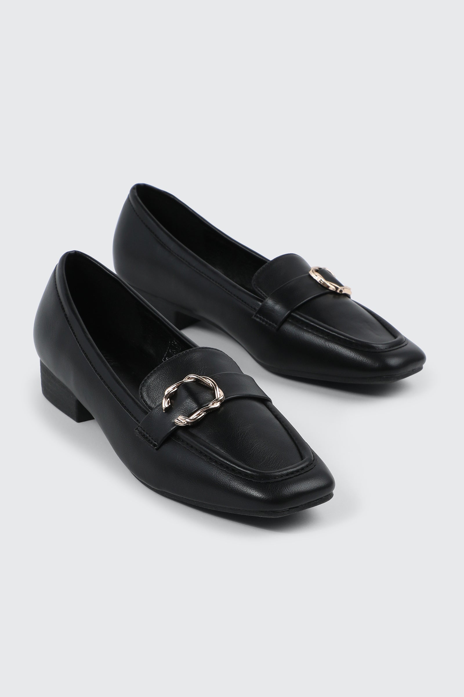 Faux Leather Square Toe Loafers – Ardene