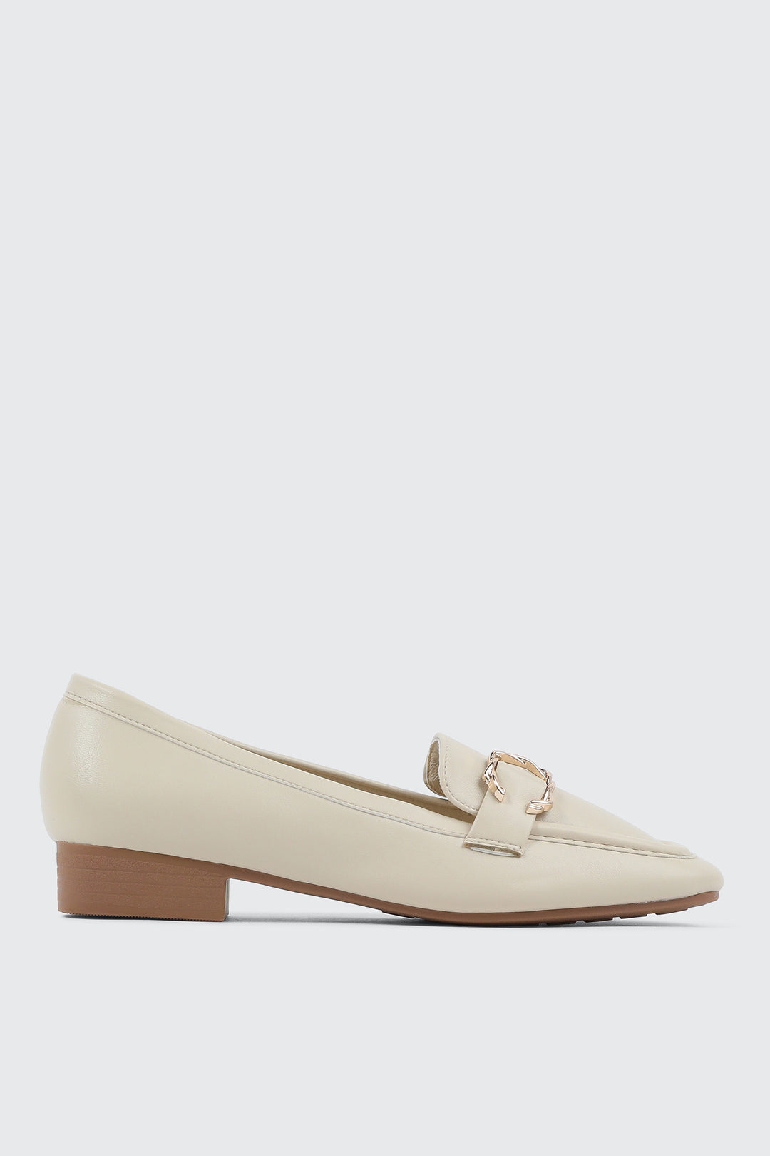 Faux Leather Square Toe Loafers