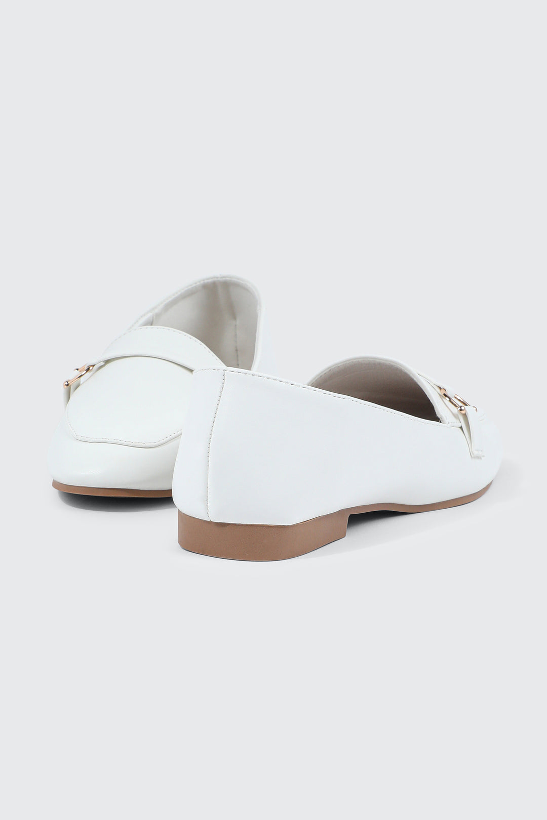 Faux Leather Square Toe Loafers