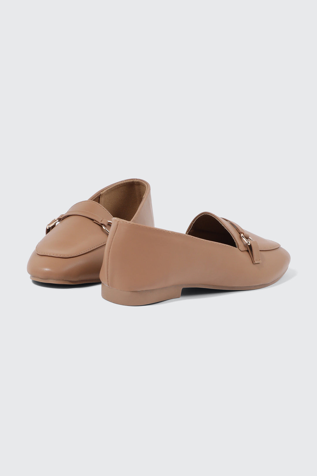 Faux Leather Square Toe Loafers