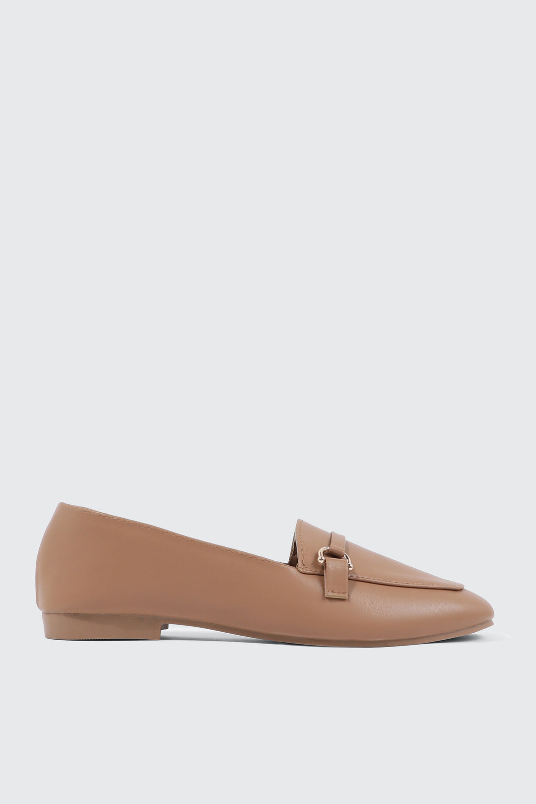 Faux Leather Square Toe Loafers
