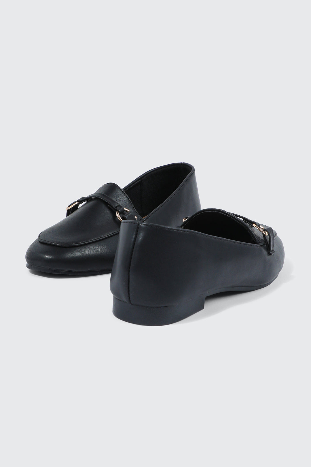 Faux Leather Square Toe Loafers