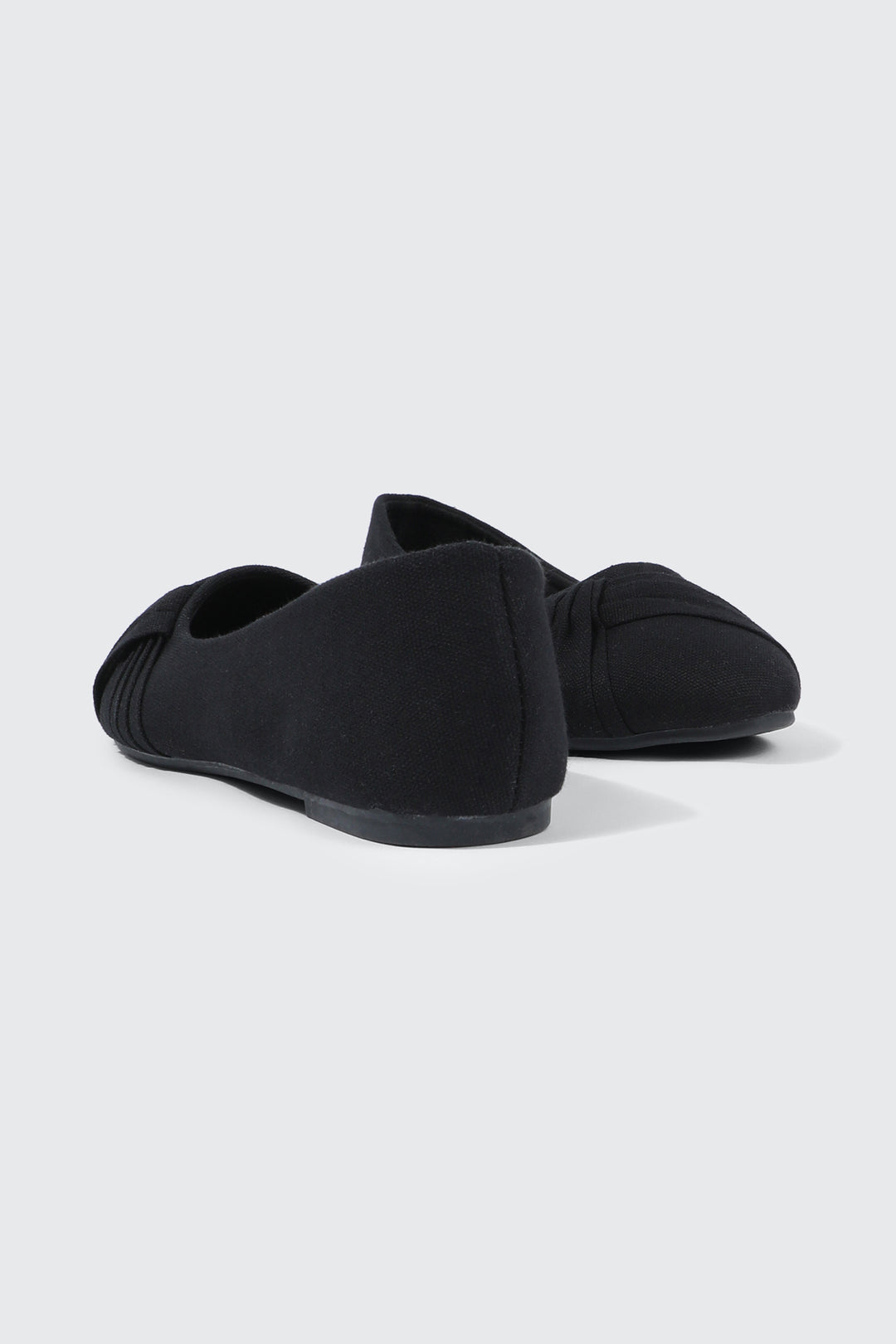 Ballerines plissées à bout rond