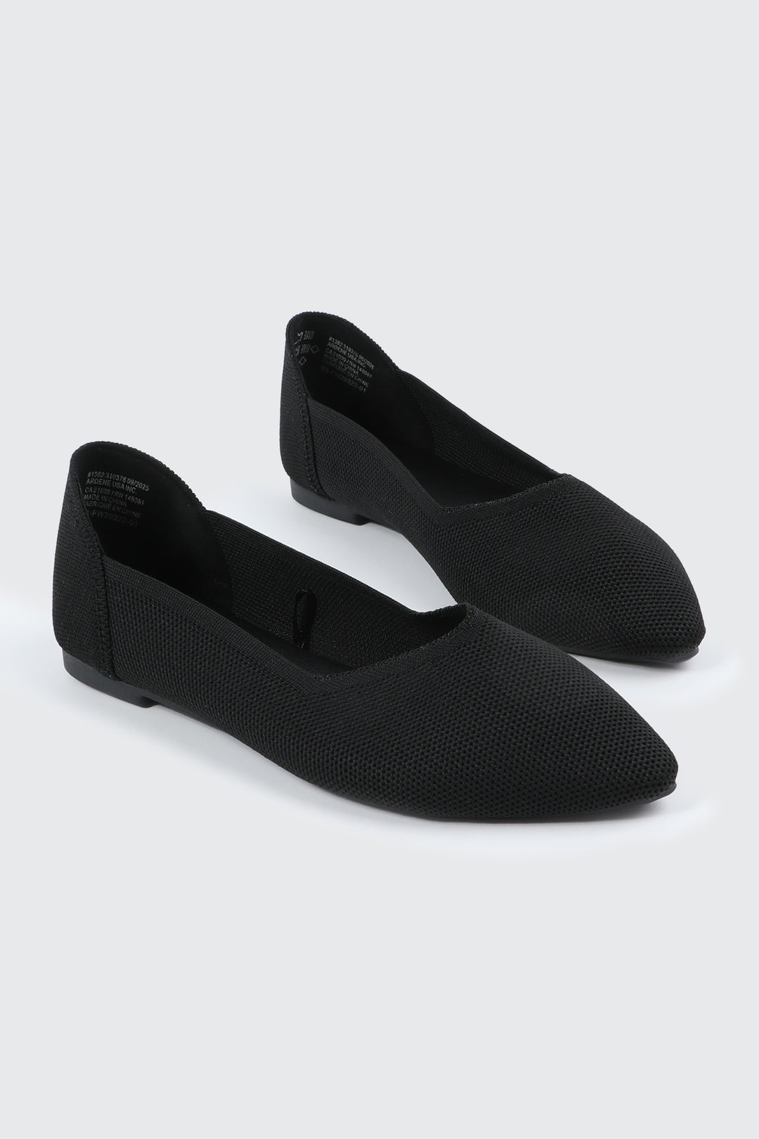 Talons plats à bout pointu en tissu