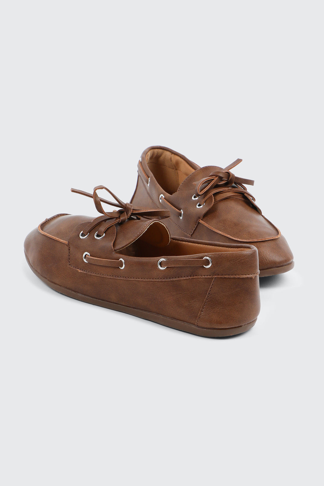 Faux Leather Boat Shoes