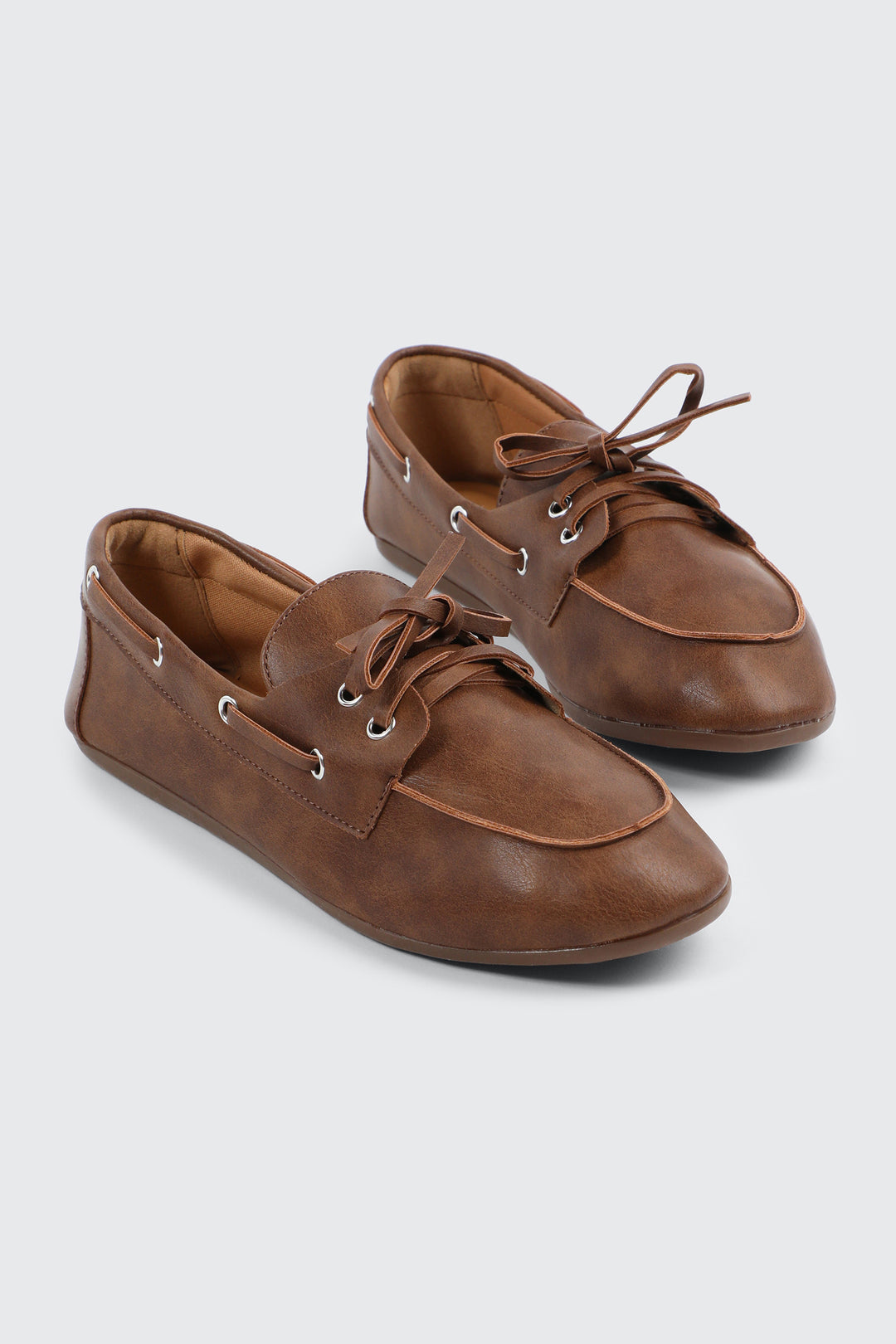 Faux Leather Boat Shoes