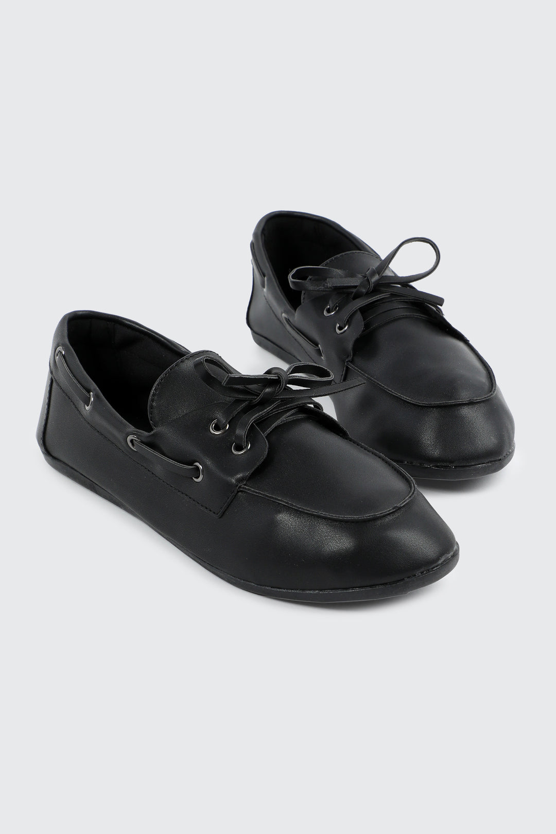 Faux Leather Boat Shoes